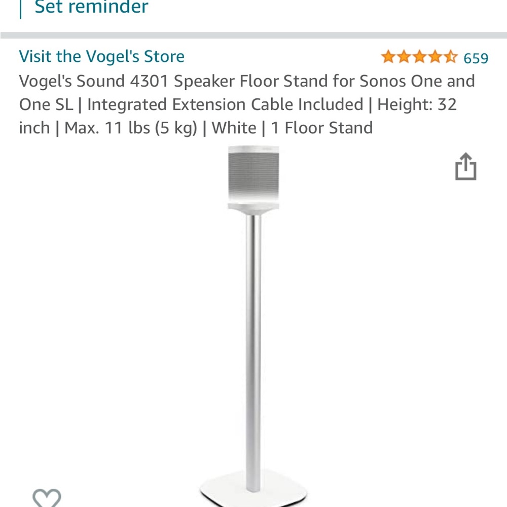 Speaker Floor stand by Vogel